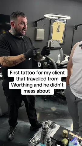 First tattoo for my client that travelled from Worthing and he didn’t mess about #firsttattoo #tattoo #tattoosleeve #tattootiktok #fyp 