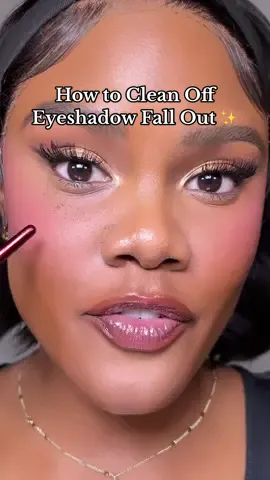Fallout is the quickest way to ruin a good eyeshadow look 😭. Wipe it the wrong way and suddenly your under-eyes are a hot mess. Here’s how I clean it up without destroying my base 🤏🏾✨ #eyeshadowtutorial #makeuptips #makeuptutorial #makeuphacks 