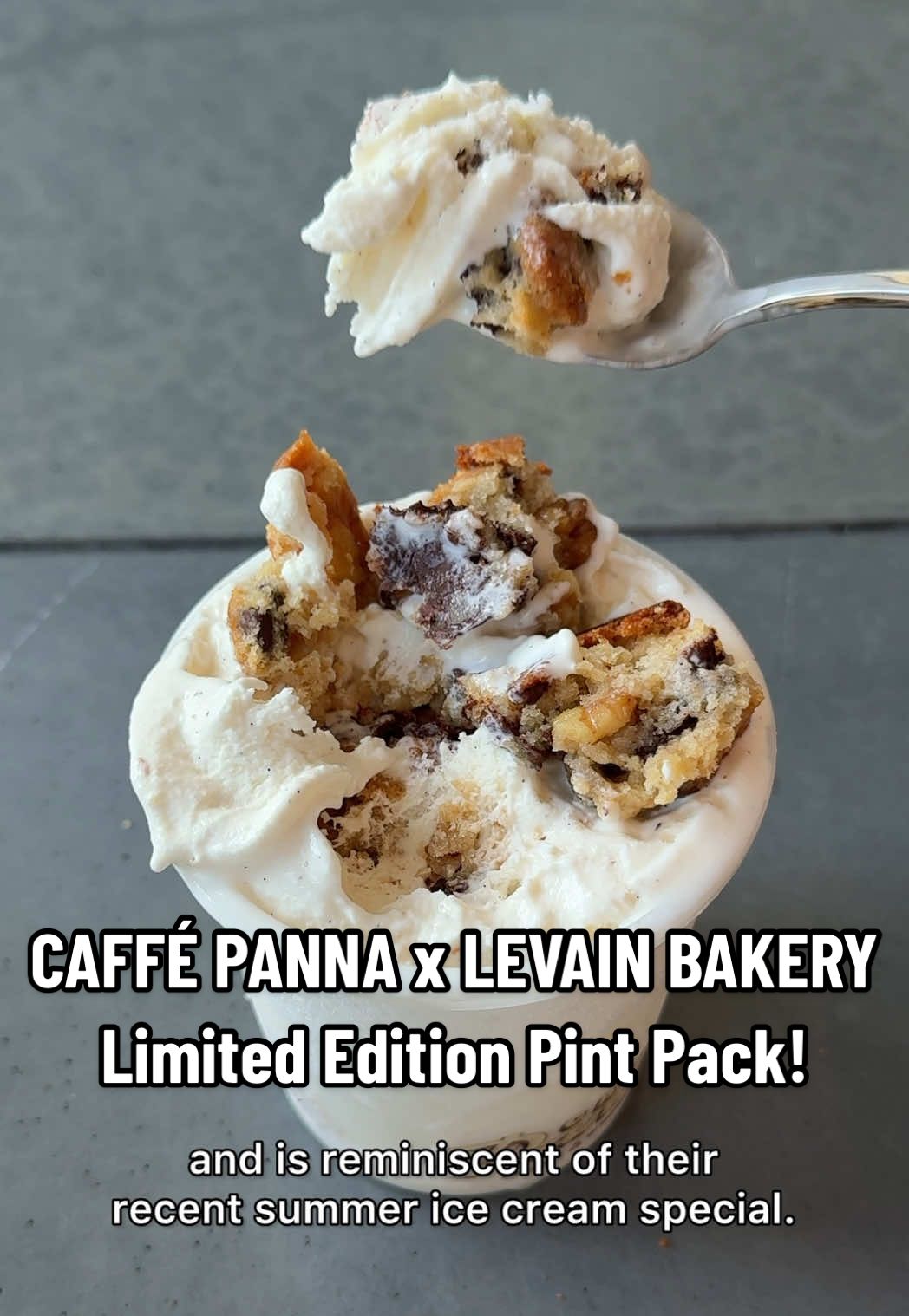@CaffePanna X @Levain Bakery collaboration pint + cookie pack!! One of the best yet.  Favorite flavors: Black & White + Coffee Cake Available for nationwide shipping, and possible in-stores (will be announced on Caffé Panna’s Instagram if/when).  #icecream #cookies #dessert
