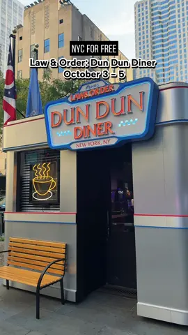 Law & Order: Dun Dun Diner October 3 – 5 Step into the @Law & Order Dun Dun Diner, an immersive diner experience  with free food, merch & more, and you never know  who will stop by! (Video of Mariska: @alexhernan127)   Choose from a menu of diner favorite dishes (+ a @MILK BAR cookie), take home a free diner mug, Dun Dun hat, and tote, and enjoy photo moments,  memorabilia & more!   Timed RSVP required (limited walk ins based on capacity)   Will you be at the Law & Order Dun Dun Diner this weekend?   📍Rockefeller Center 🗓️ October 3 - 5 ⏰ 1-7p Fri, 9a-7p Sat-Sun #nycforfree #nyc #lawandorder