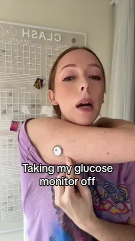 Taking my glucose monitor off for the first time. #glucose #glucosemonitor #libre3 #hypoglycemia 