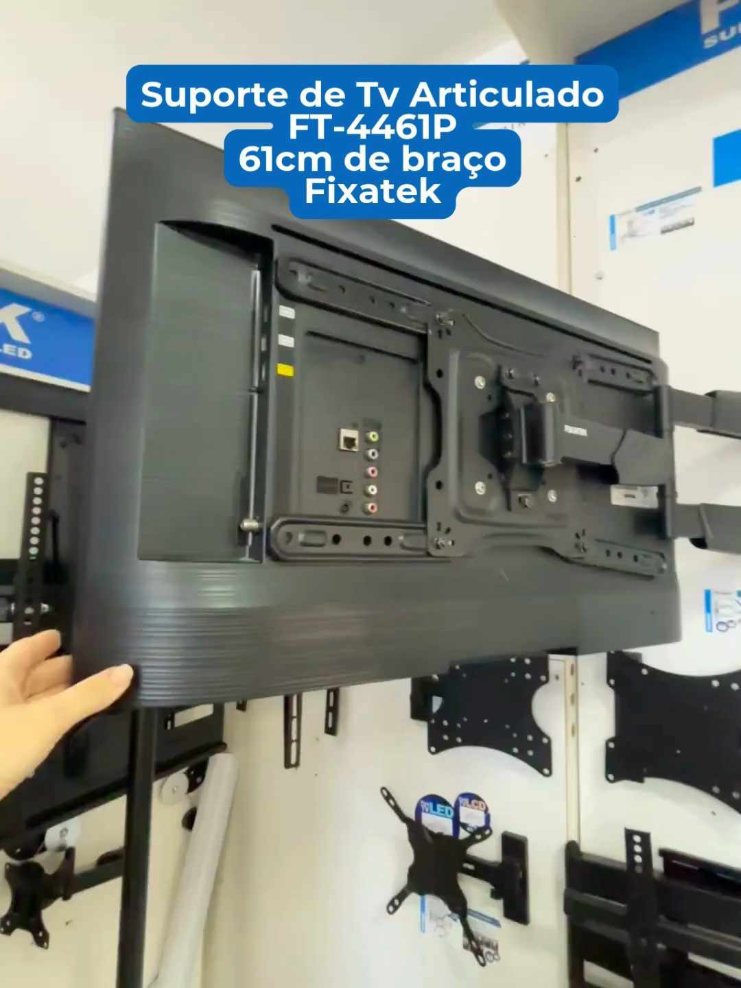 Suporte de Tv Articulado FT-4461P 61cm de braço Fixatek