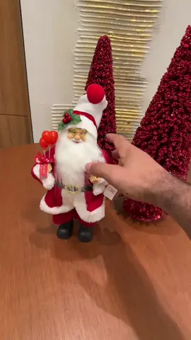 Papai Noel de luxo de 30cm em promoção aqui no TikTok shop para enfeites natalinos