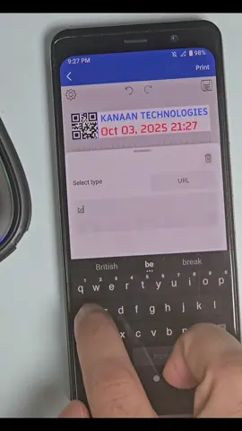 Generate and print barcodes instantly with the COLOP e-mark Smart Handheld Printer. #ai#smart#event#technology#office 