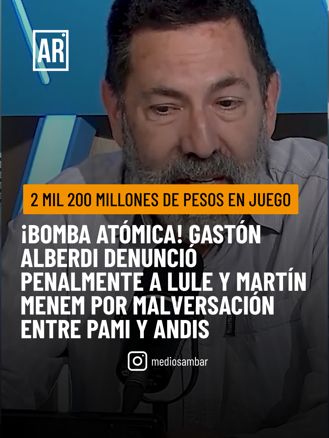 Primicia absoluta: Gastón Alberdi, referente liberal y descendiente de J.B. Alberdi, contó que denunció penalmente a Lule y Martín Menem por malversación y defraudación de la administración pública. ⚠️ Fue en el programa En Reunión, con la conducción de Mariano Cáceres. 🔴 Mirá el programa entero, éste sábado a las 22 horas en nuestro canal de YouTube AMBAR STREAM. Lo leíste en #MediosAMBAR. Seguinos para estar bien informado. #GastónAlberdi #LuleMenem #MartínMenem #DenunciaPenal #EnReunión