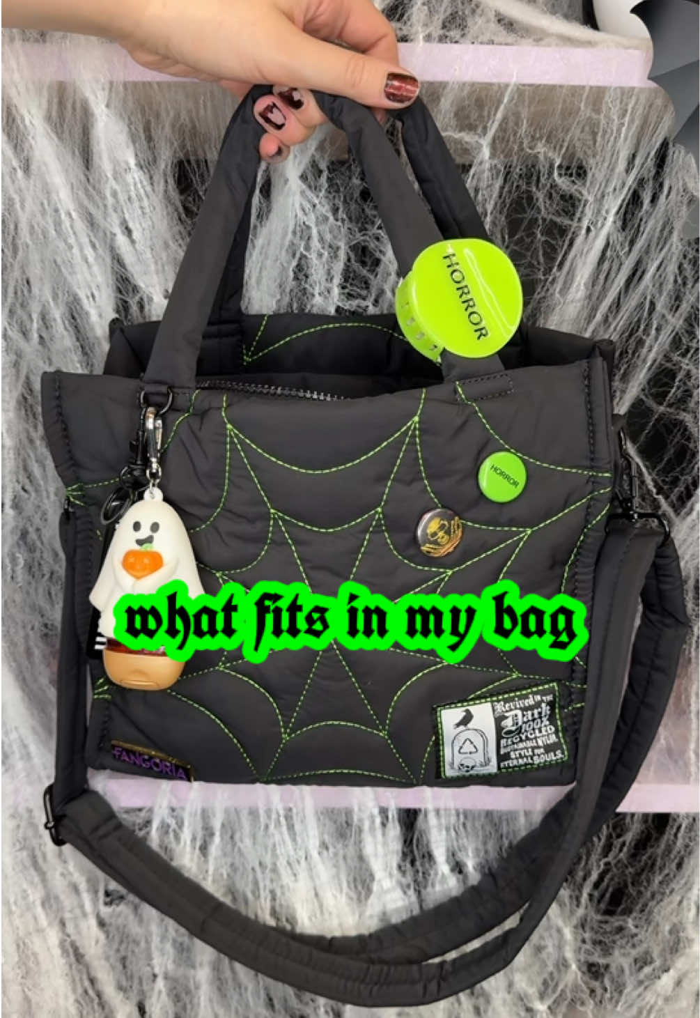 Plus any candy I get from trick-r-treating 💚🍬🖤 #tiktokshopfalldealsforyou #fyp #whatsinmybag #fallfashion #halloween 