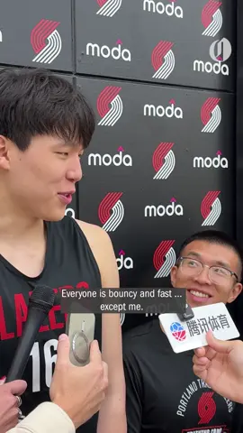 Trail Blazers teammates have praised rookie Yang Hansen's smooth passing, soft shooting touch, intelligence and footwork early in preseason training camp. And head coach Chauncey Billups says the 7-foot-1 rookie “will definitely play” this season and is progressing nicely with room for improvement. Hear from the Blazers big man after Day 3 of training camp and read more on Yang Hansen at the link in our bio.