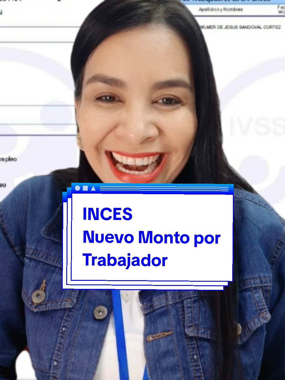 El Nuevo monto por trabajador para la declaración del INCES es lo equivalente en Bs a €10 #tributos #inces #impuestos #contadorpublicovenezolano #empresavenezolana 