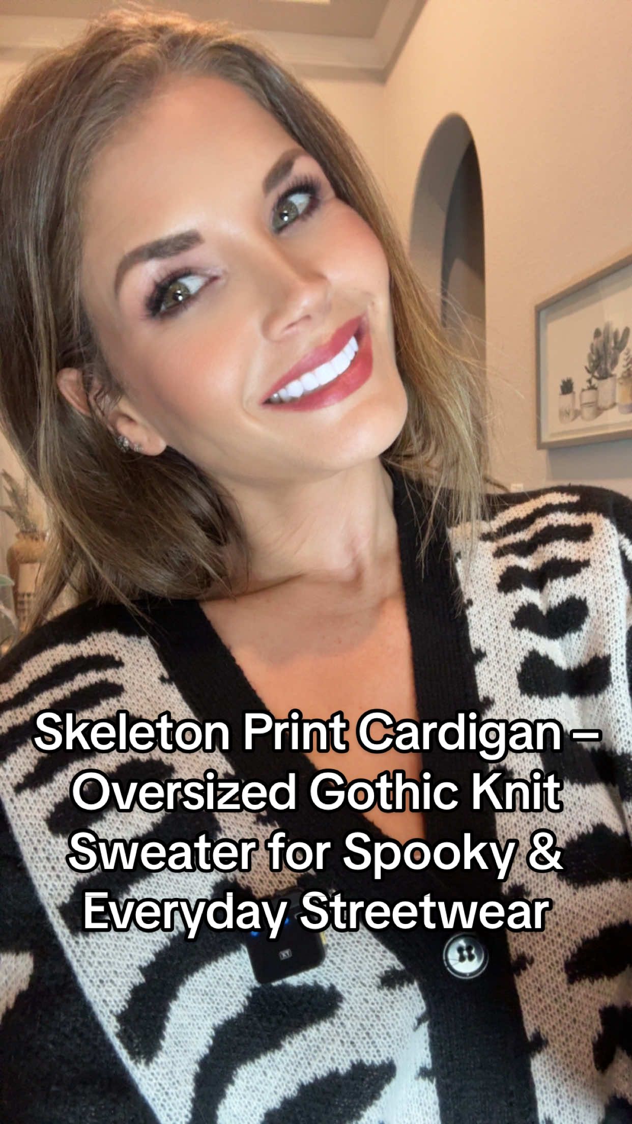 Because nothing says “cozy fall vibes” quite like… wearing your bones on the outside. 🦴✨ This skeleton cardigan is the perfect mix of creepy + comfy, and honestly? It might replace every boring sweater in my closet. #tiktokshopcreatorpicks #tiktokshopfalldealsforyou #halloweensweater #halloween2025 #spookyseason 