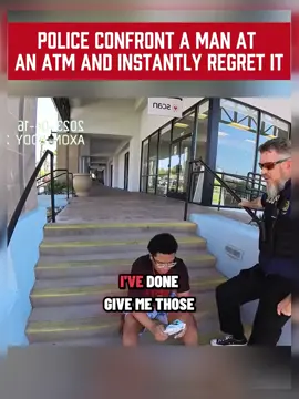 Police Confront a Man at an ATM and Instantly Regret It #cops #copsoftiktok #fyp #foryou 