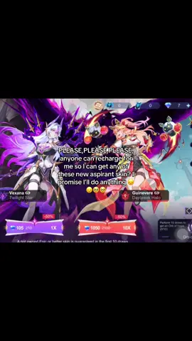 please anyone? I really want this so bad :(( i can carry you to glory or immortal, i can stay up late for u pleaseee :c #mlbb #aspirant #skin #newskinmlbb #vexana 