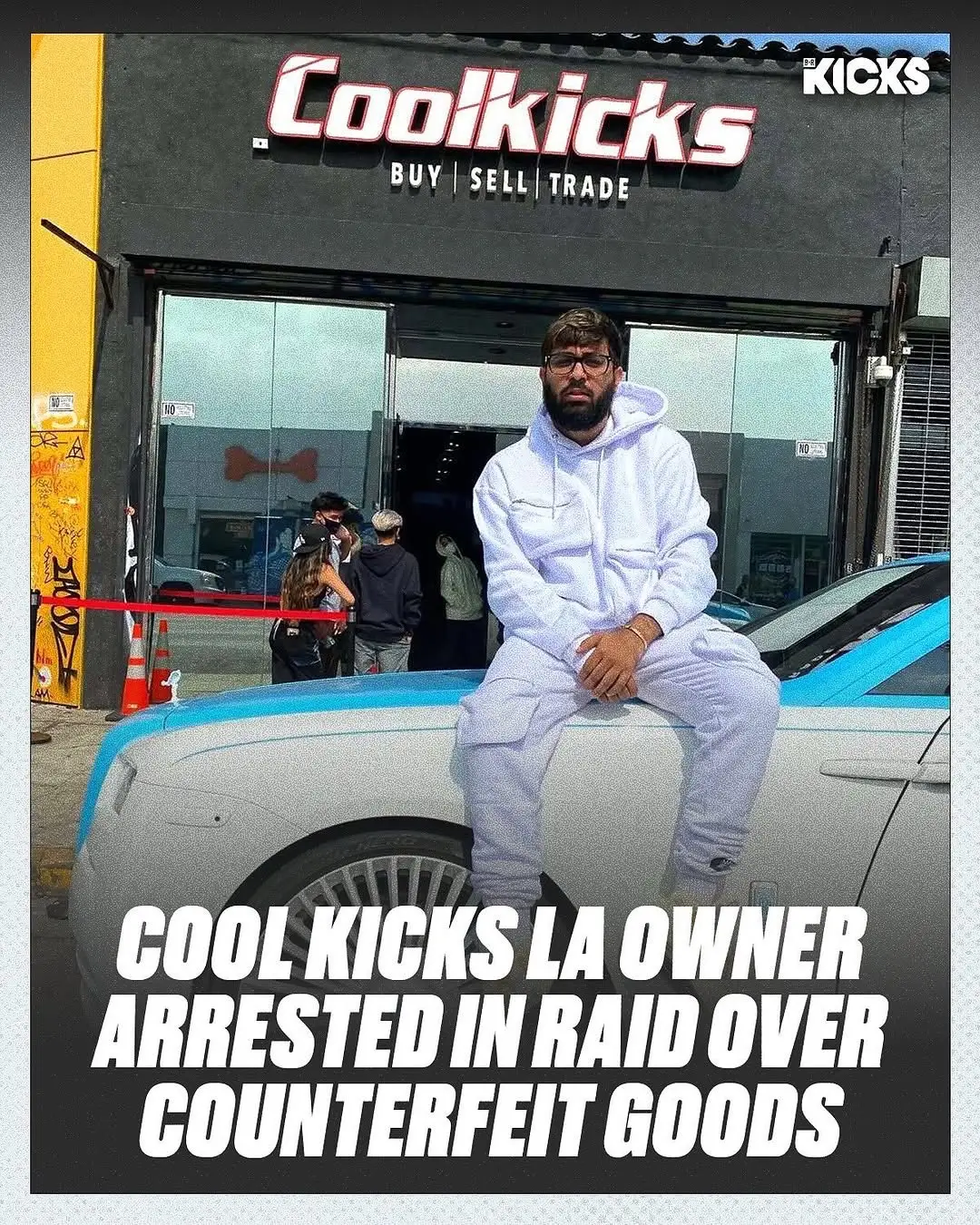 Cool Kicks LA owner Adeel Shams was taken into custody by LAPD's BUNCO/Forgery Division, which investigates alleged fraud + counterfeit goods. Shams was live on Whatnot when officers started their raid. He's since been released with a court date set for Oct. 23. All charges remain allegations. Updates ongoing.  h/t @horhead_sales