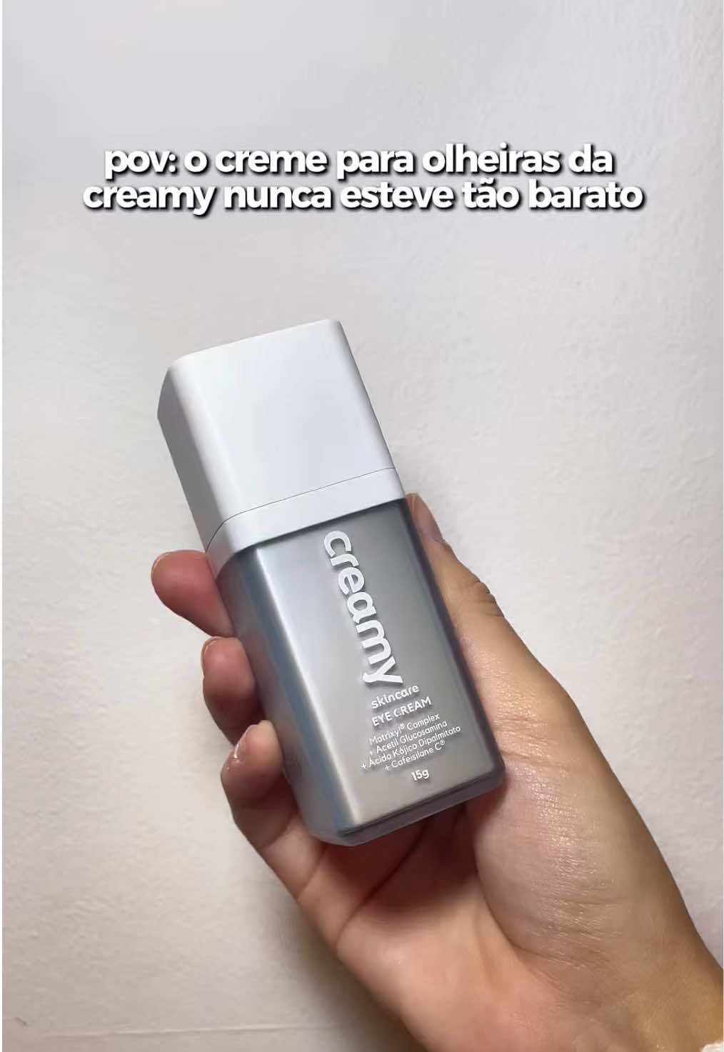 O Creme para Olhos da Creamy nunca esteve tão barato! De R$136,83 por R$93,46 (-32%) na loja oficial @Creamy Skincare ✨ Benefícios: ajuda a reduzir olheiras, ilumina o olhar e hidrata a região dos olhos 🫶 Corre porque a promo é por tempo limitado! #parceria #creamy #skincare #creamyskincare #unboxing