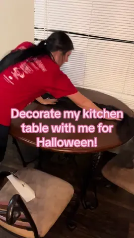 Decorate my kitchen table with me for Halloween!🎃👻  #decoratewithme #halloween #kitchentable #decorateforhalloweenwithme #texas 