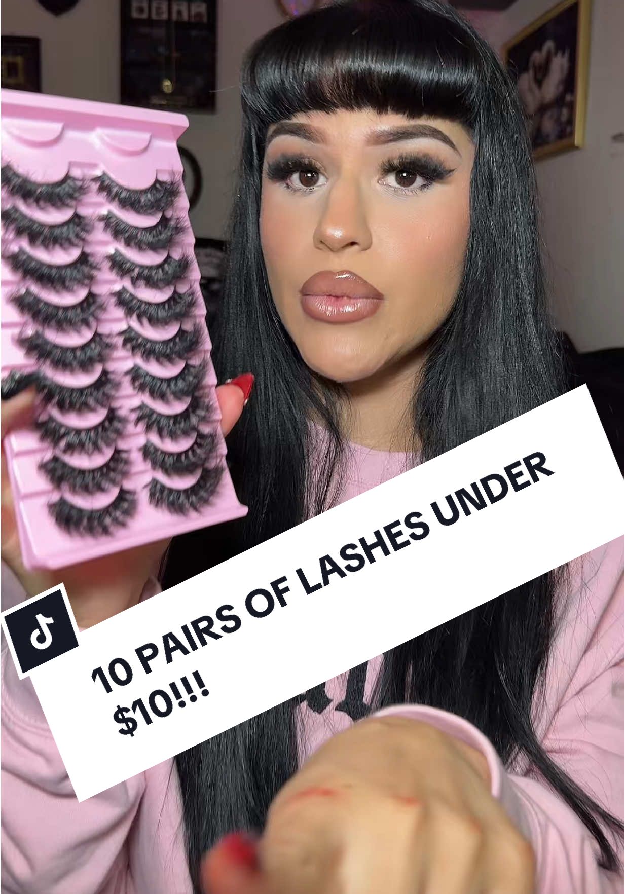 This 10 pack of lashes is under $10 right now!! They are so dense and fluffy & can we worn multiple times if taken care of properly!💕🖤✨ #lashes #falselashes #makeupdeals #lashtok #tiktokshopcreatorpicks  Posted on 10/03/2025 Prices & promos were accurate at time of posting but are subject to change