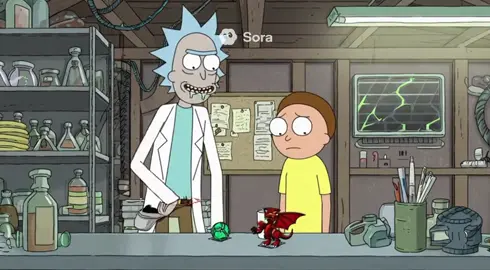 Rick and Morty try Bakugan #sora #sora2 #anime #fyp #rickandmorty 