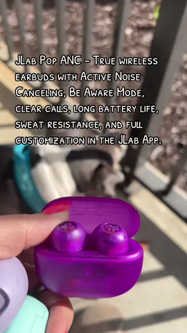 JLab Pop ANC – True wireless earbuds with Active Noise Canceling, Be Aware Mode, clear calls, long battery life, sweat resistance, and full customization in the JLab App. #curatedtiktokshop #jlab #earbuds #tiktokshopcreatorpicks #tiktokshopfalldealsforyou  