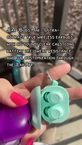 JLab JBuds Mini – Ultra-compact true wireless earbuds with big sound, clear calls, long battery life, sweat resistance, and full customization through the JLab App. #curatedtiktokshop #jlab #earbuds #tiktokshopcreatorpicks #tiktokshopfalldealsforyou 