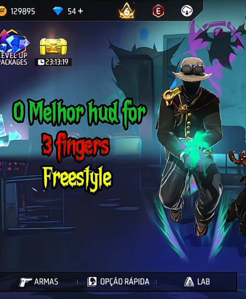 Melhor hud for 3 dedos ( shiroxfreestyle hud ) 👹🇧🇷#fyp #foryou #viral #shiroxfreestyle #freefire 