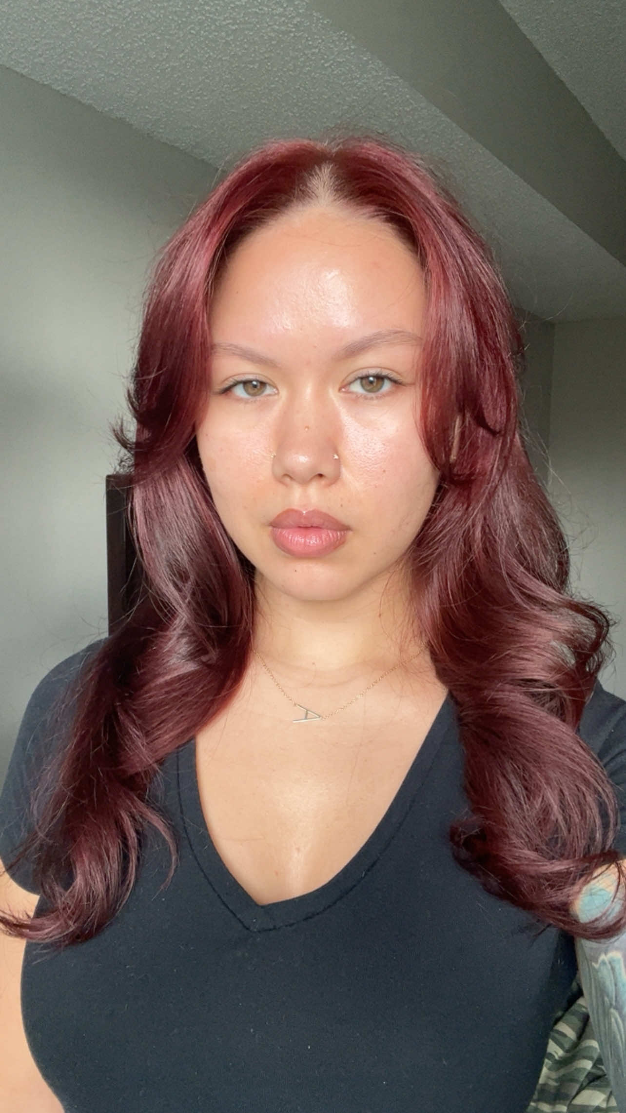 I did my hair today 🥰  #fyp #blowout #redhair 