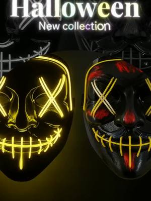 Sei der Hingucker auf jeder Party  LED-Maske mit Glow – nur kurze Zeit!