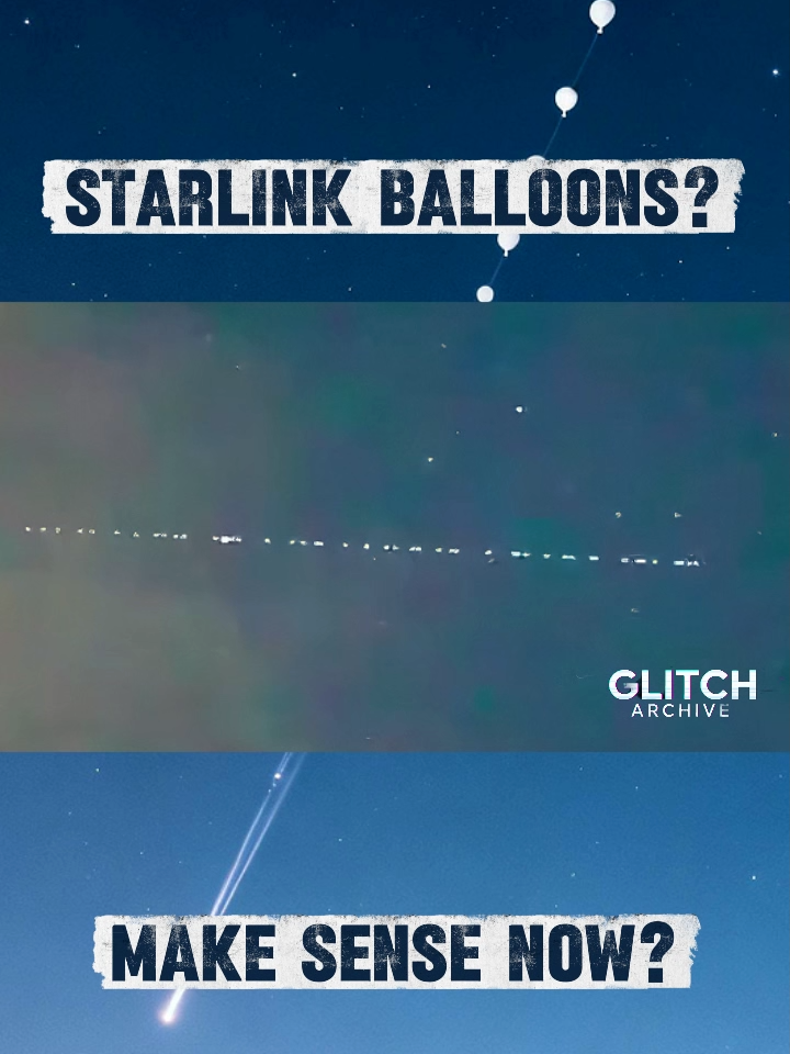 🛰️ Starlink Satellites… or Balloons? 🛰️ We’re told Starlink is a web of thousands of mini-satellites orbiting high above the Earth, beaming internet from space. But when people zoom in with long-range lenses, some swear they see slow-moving points that look more like balloons or high-altitude platforms than fast-orbiting craft. Could parts of the network actually be stratospheric balloons — cheaper, easier to service, hidden in plain sight — while the satellite story sells us a vision of space? Or is it just optics and perception playing tricks? #glitcharchive #starlink #satellites #hiddenhistory #mysterytok #forbiddentechnology