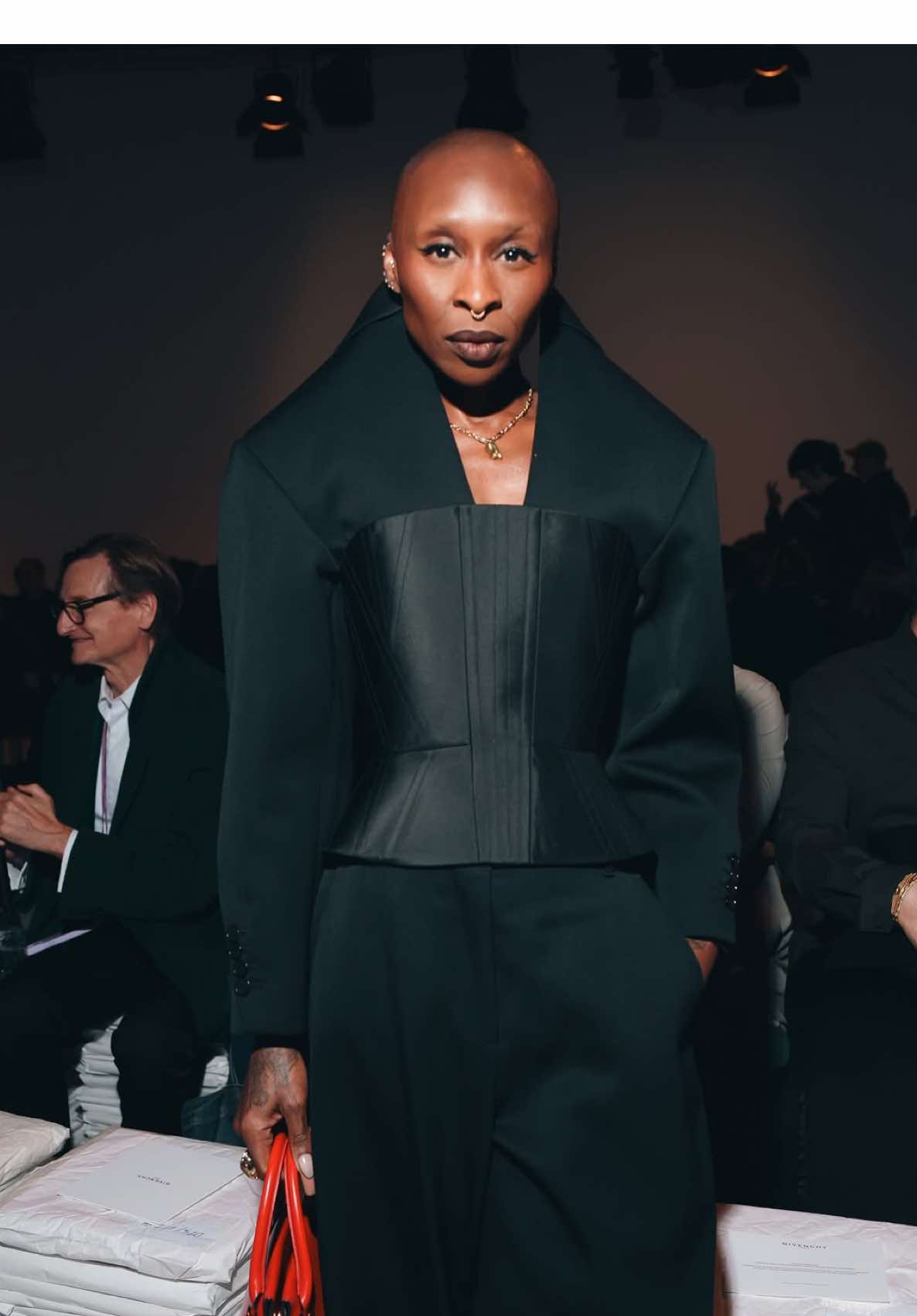 Oh Sarah, how I love you. Thank you for having me at the @Givenchy show today. ❤️🖤✨    cover image by Josh Osuna. 