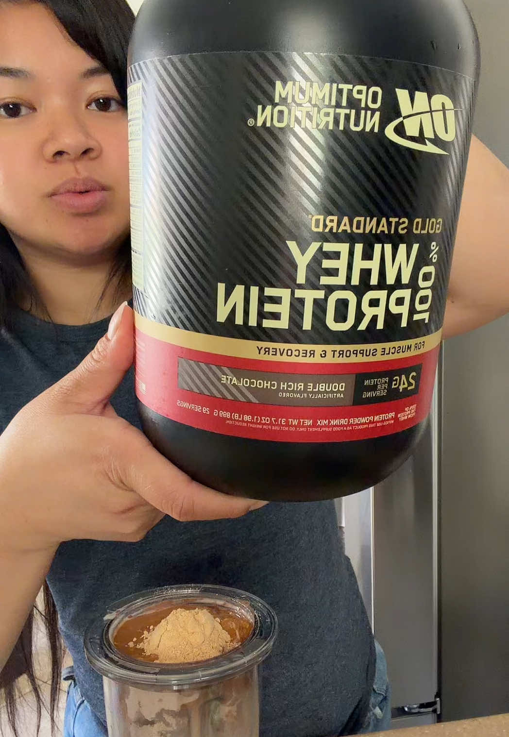 High protein Milkshake #protein #wheyprotein #highprotein @Optimum Nutrition Shop 