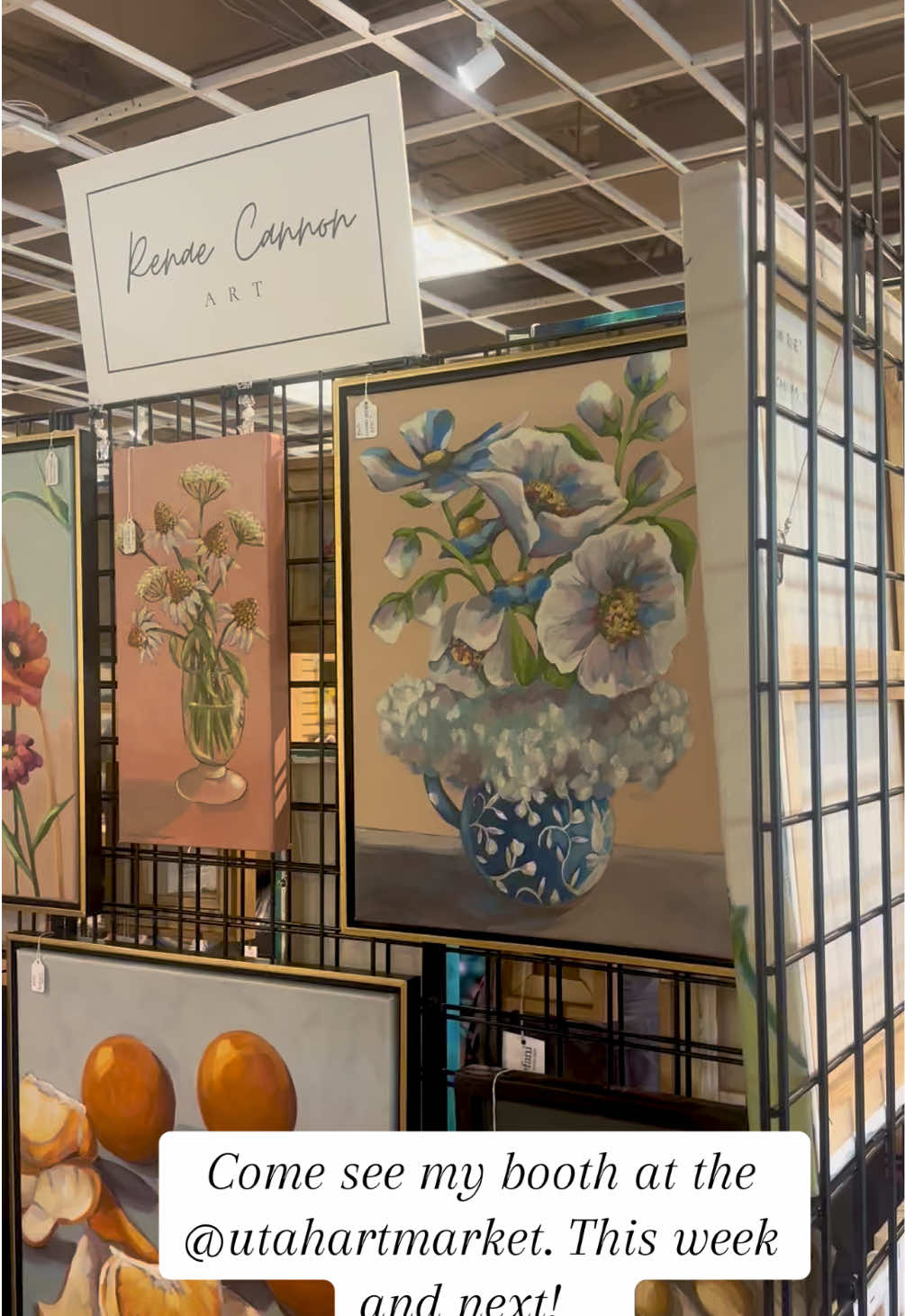 @UtahArtMarket is going this week and next! Come see me booth! So many amazing artists!                         4850 S. Highland Dr. Holladay, Utah. #slcartists #womenartist #utahliving #acrylicpainting #flowerart 