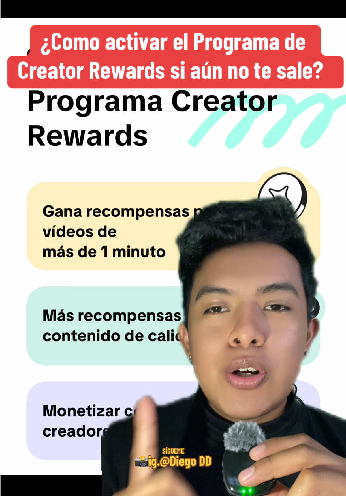Creator rewards como activar si aún no te sale esta nueva herramienta de monetización en TikTok 🤔 | #diegodd 