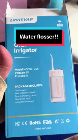 My dentist keeps suggesting a water pick so I’m so glad to get this! I’m making faces because our water is really cold! #waterpik #waterflosser #flosser #oralirrigator 
