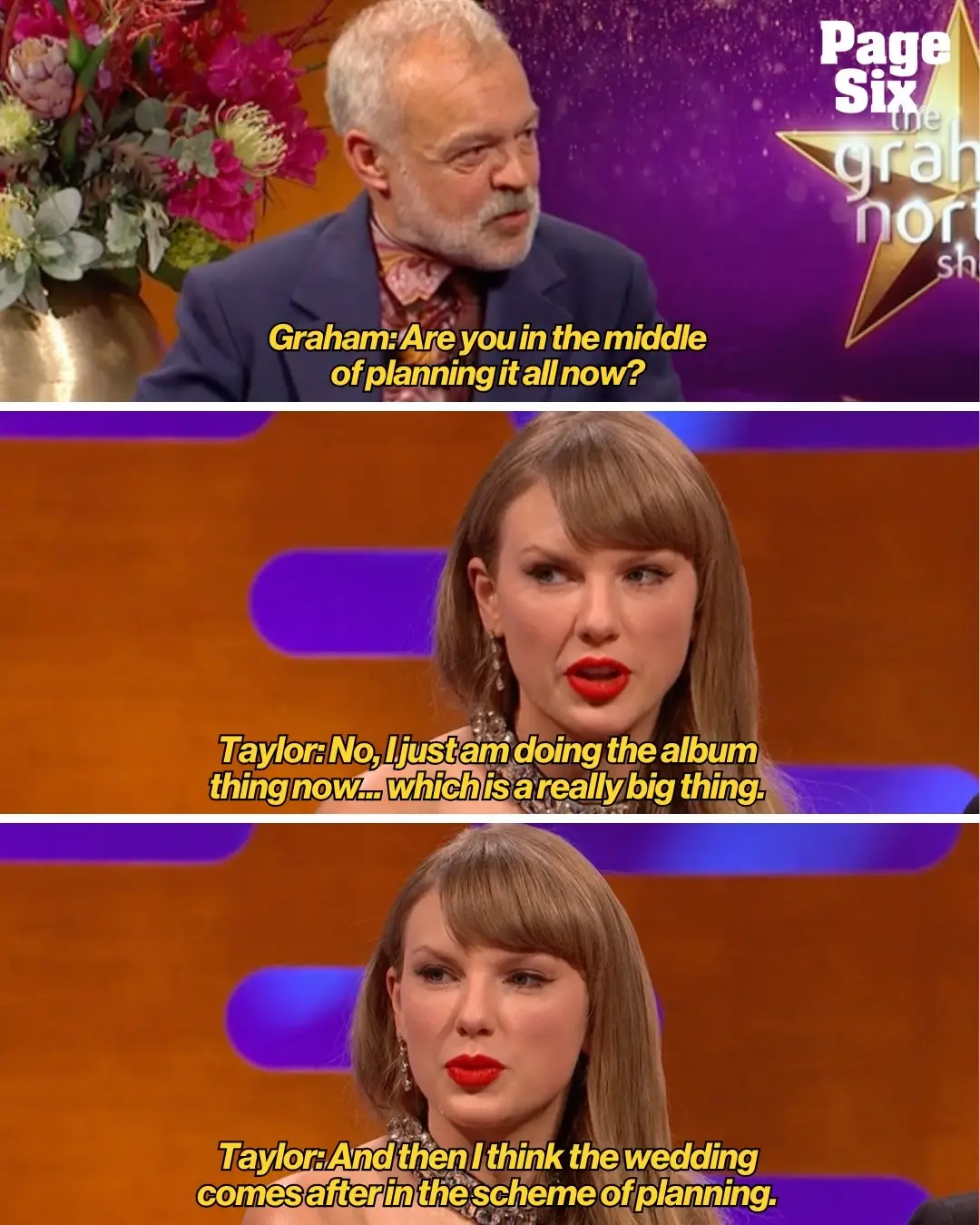 How do I speak to Taylor Swift soon so I can go to the wedding? 😭 📸: The Graham Norton Show/BBC