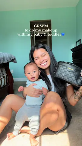 can yall watch my baby while I do my makeup, family?❤️🥰 #momoftiktok #realisitcmomlife #grwm #makeuptutorial #boymom 