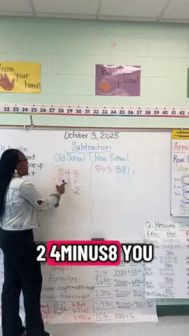 Hi guys! This one goes further into decomposing for my students who struggle with the old Math and are good with mental math. I still choose the old Math! Let me know! #oldschool #newschool #newmath #blackeducator #fypシ 