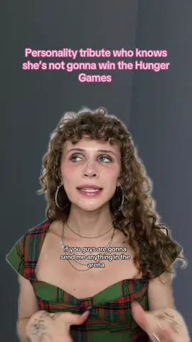 Personality tribute who knows  she’s not gonna win the Hunger  Games  #greenscreen #parody #hungergames #funny 