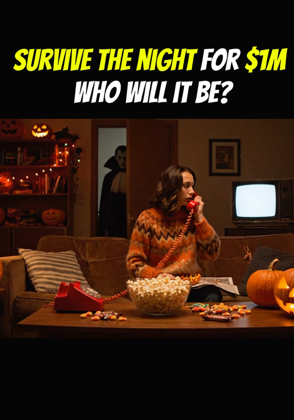 👻 who would you choose to spend the night with? 💀 #halloween #fyp #spooky #money #horror  