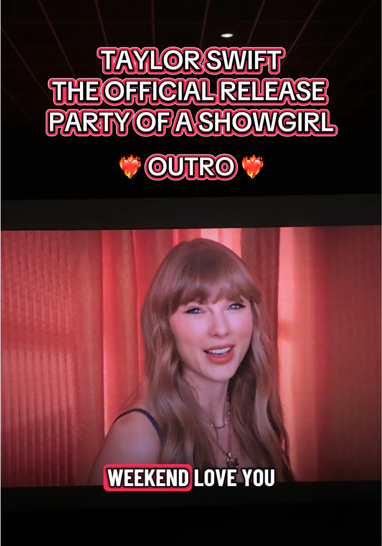 So many thank you’s from Taylor 🥹🥰 WE LOVE YOU! 🫶🏼 Don’t miss the official #TSReleasePartyofaShowgirl only in theatres until October 5th.  #taylorswift #thelifeofashowgirl #swifties #ts12 