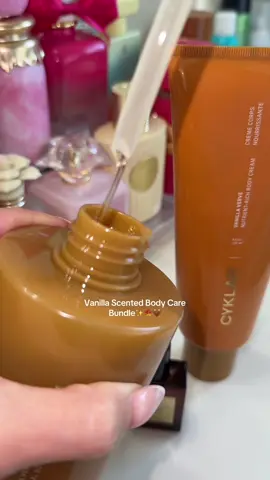 Free Shipping! Perfume, body lotion and body wash. The vanilla verve essential set from @CYKLAR smells so good🤎 #cyklar #vanillaverve #tiktokshopcreatorpicks #bodycare #tiktokshopfalldealsforyou 