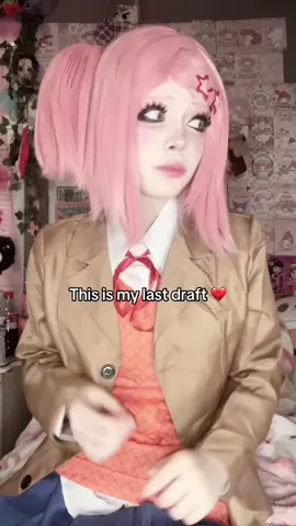 I might go to the twst popup tmr if I’m feeling better #ddlc #natuski #cosplay #makeup #fyp 