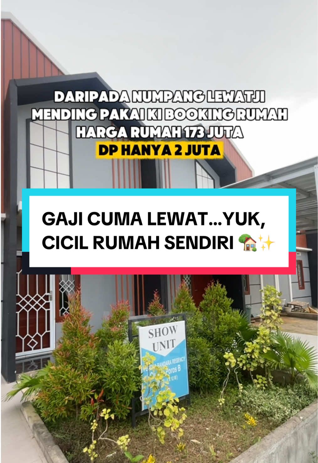 Daripada gaji cuma numpang lewat... yuk, cicil rumah sendiri! 🏡✨ info lanjut WA 08979495193 / klik link di bio profil #investasiproperti #gajian #rumahimpian #bookingrumah #rumahsubsidipemerintah 