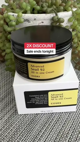 Snail 92 cream by COSRX = must-have 🛒 #tiktokshopcreatorpicks #tiktokshopblackfriday #tiktokshopcybermonday #tiktokshopfalldealsforyou #ttsbeautybesties   *Final Price / Shipping / Coupons / Discounts may differ based on your TikTok account, available coupons, and current promotions. Always refer to product listing for up-to-date offers. 