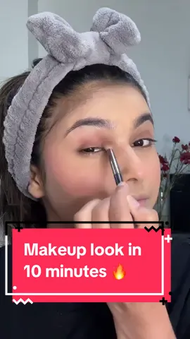 ✨ Uncut & real — this full makeup look in just 10 mins ⏰ no skips, no edits… just how I actually do it! 💄🔥   #creatorsearchinsights #realtimetutorial #10minmakeup #makeuptutorial #fyp 