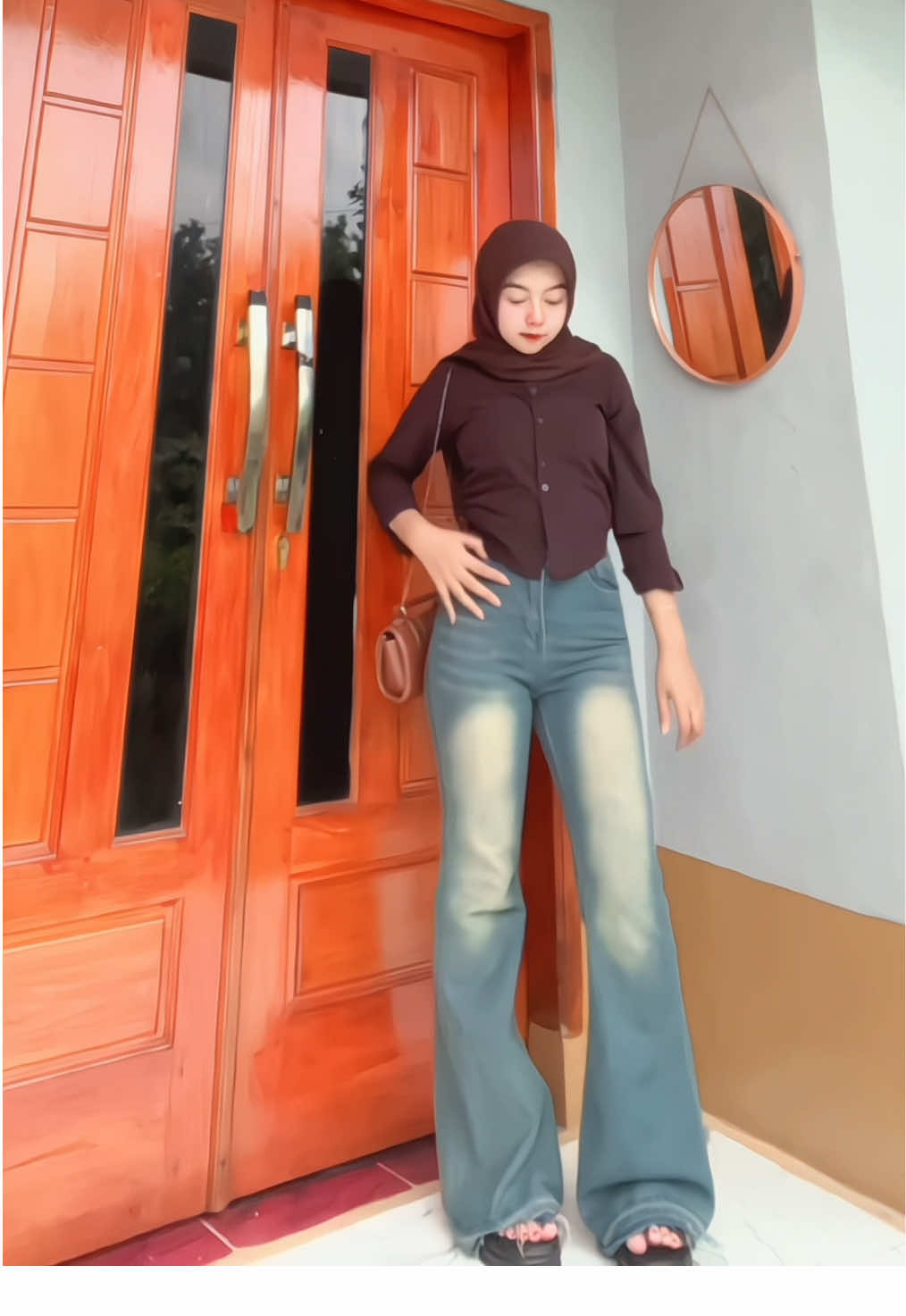 #ootdhijabstyle #cutbrayjeans #kemejacrop #fypage 