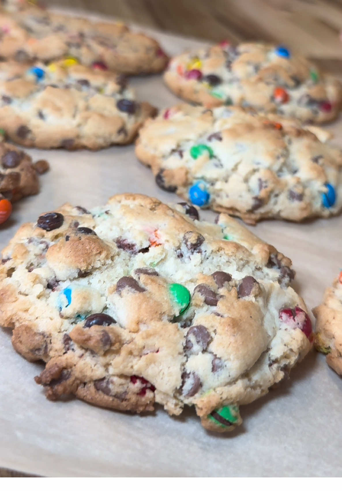 M&M Chocolate Chip Cookies at Home