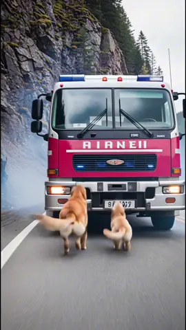 Golden Retriever Puppy Saves Firefighter! #animals #animalrescue 