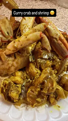 Curry crab and shrimp 🍤 😊😍🌹🎈👉🏽🔥🌺🙌🏽🇹🇹❤️🎉
