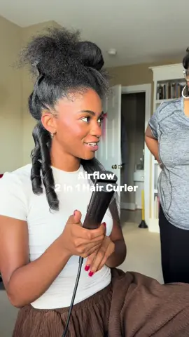 Airflow 2 in 1 Hair Curler✨ One thing TikTok overhyped but got it right!  #tymobeauty #curlstymo #silkpress #hairtok #SuperBrandClub