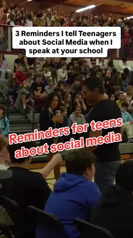 Little reminders about social media. Pass it on! #schoolassembly #motivationalspeaker #forteens #teenagers #momofteens 