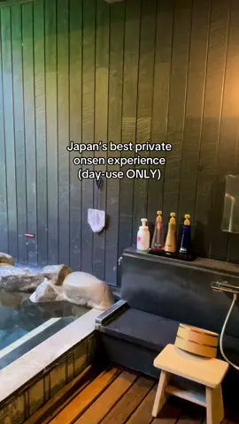 no gatekeeping here!! this $63 USD private onsen is day-use ONLY, meaning no expensive ryokan overnight hotel booking required! save this for your next Japan visit 🇯🇵 I visit every trip to Tokyo as it’s catered towards day-trippers. This local gem is perfect for those who want to experience a private onsen in Japan or are more conservative and don’t wanna sit in the public ones 🙈 🚊 1.5hr outside Tokyo ♨️ 9400¥ (~$63 USD) ⏰ 2 hours 🍽️ Restaurant onsite  🏨 NO lodging available 📍 箱根湯寮 #Hakone #Japan #VisitJapan #PrivateOnsenJapan #JapanTok 