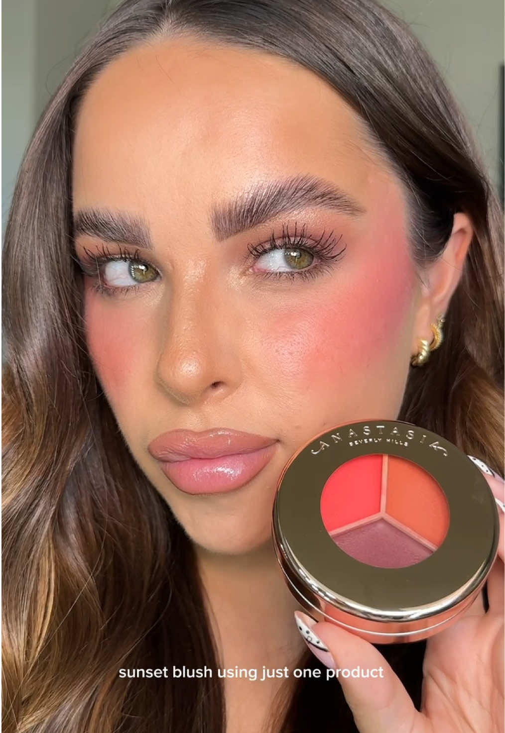 Golden hour meets autumn glow 🍂✨ Get a FREE A30 Pro Brush with your choice of Magic Touch Blush Trio during our #Deals4You sale ONLY on #TikTokShop! @Jaden Familo is wearing Magic Touch Blush Trio in Peach 🍑 the perfect summer-to-fall blush shade 🍂 #ABHBlush #AnastasiaBeverlyHills #tiktokshopfinds
